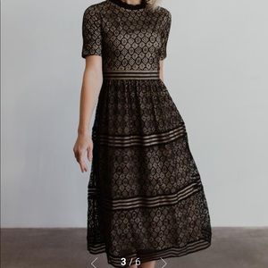 Baltic Born - Polagram lace midi dress - Size M (6-8)